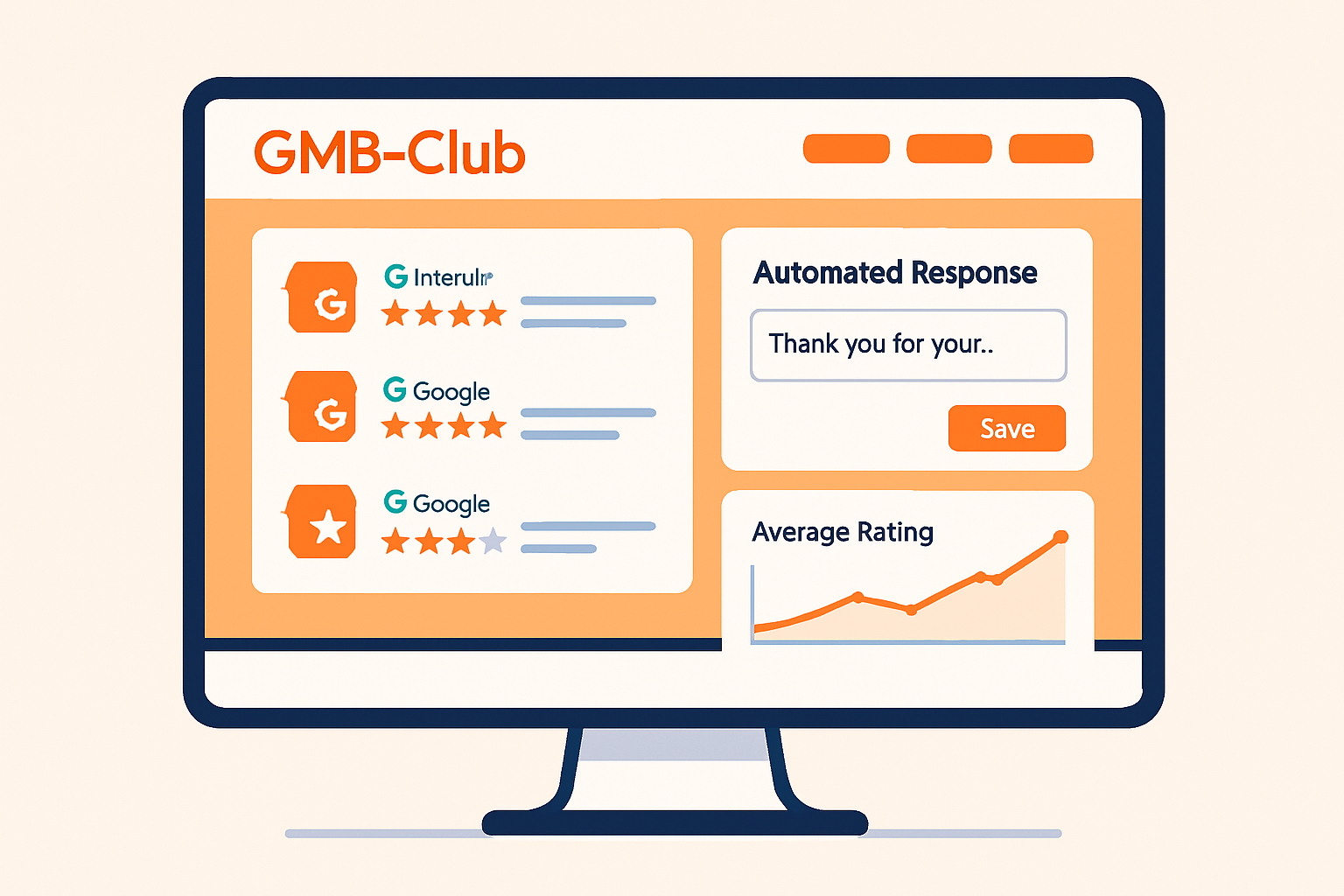 Interface GMB-Club pour créer stratégie réponses automatiques avis Google en 2025