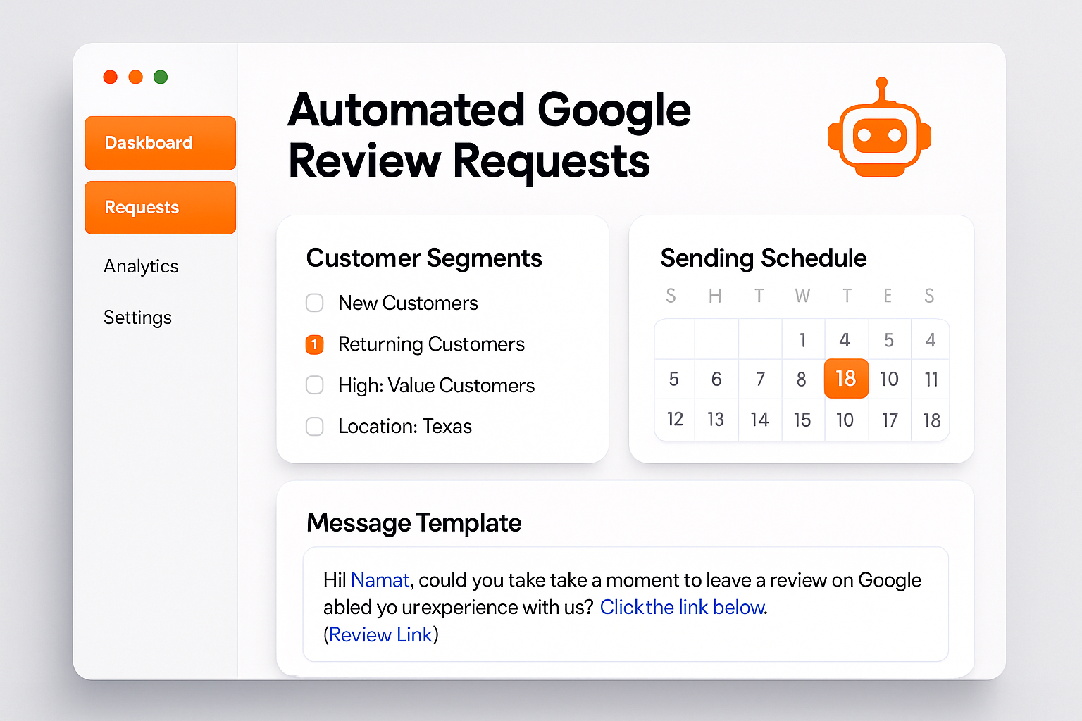 Interface IA personnalisant demandes avis Google IA pour augmenter taux réponse