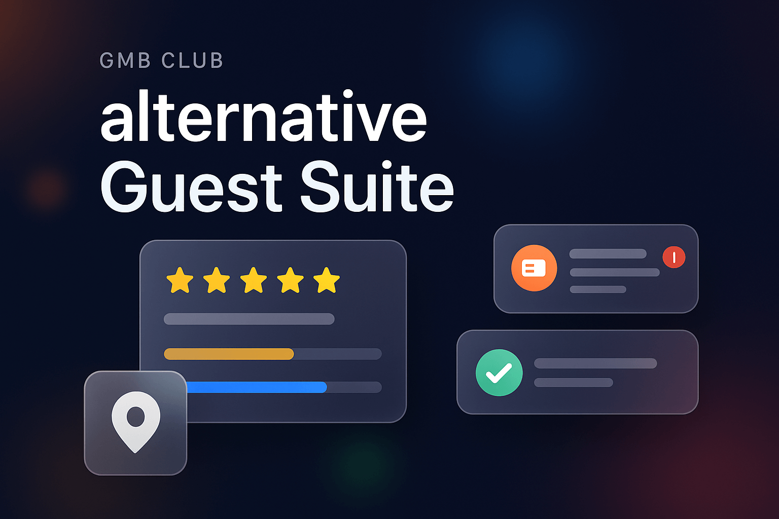 Dashboard GMB Club présentant une alternative Guest Suite pour optimiser la réputation locale