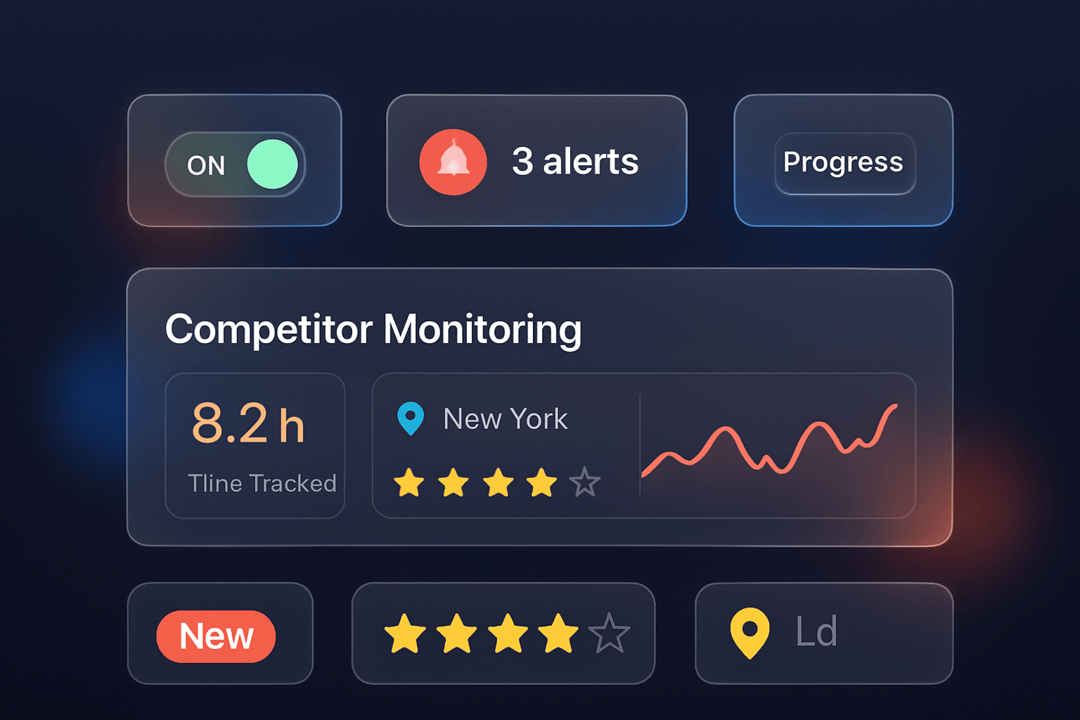 Illustration dashboard de veille concurrentielle commerce GMB Club
